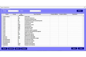 Types d'operations